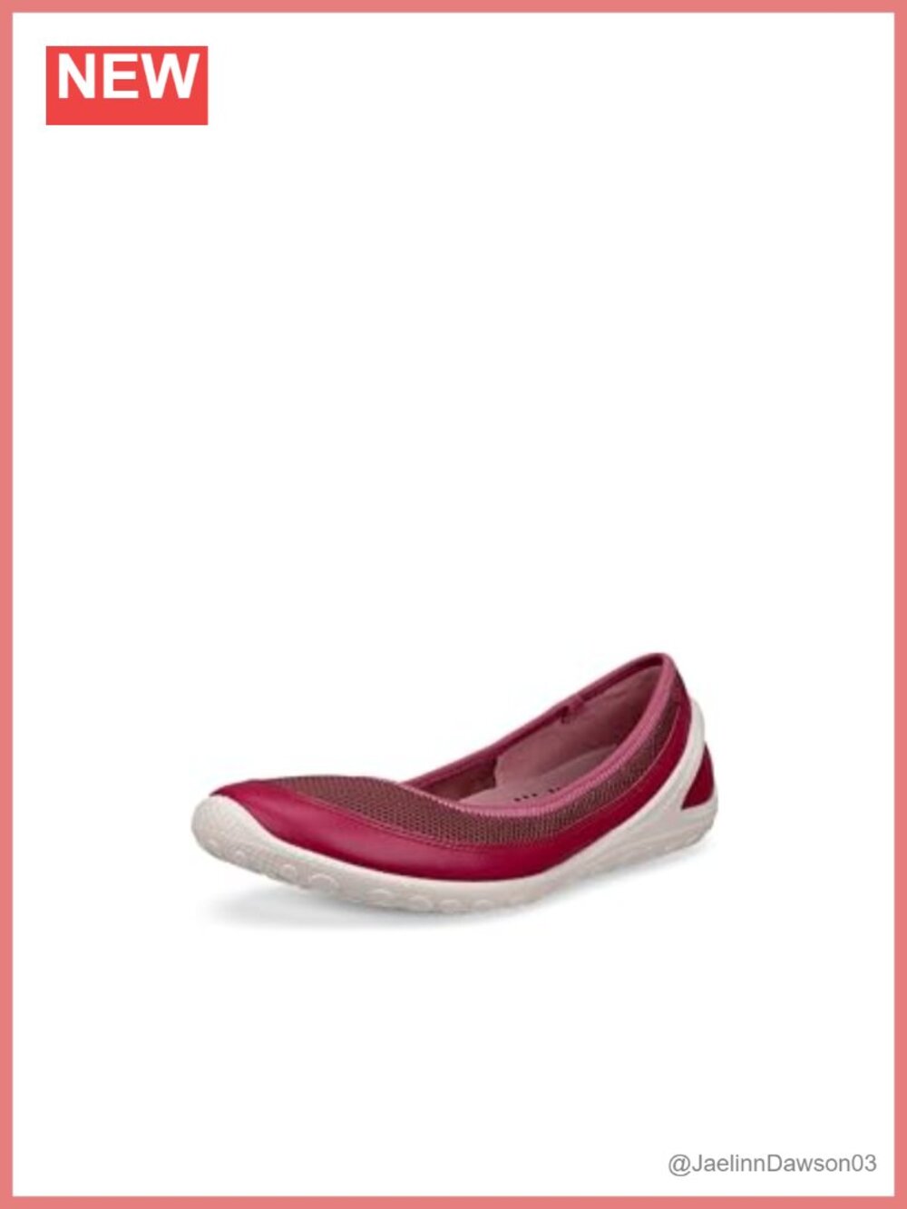 ECCO Slip On Ballerina Sneaker Leather Textile Breathable Cushioned